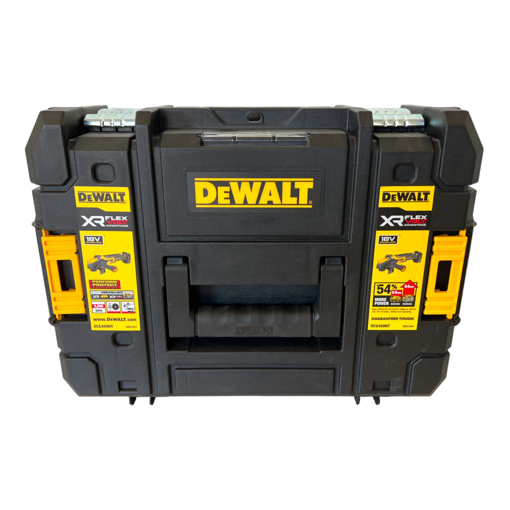 DeWalt DCG 409 H2T Akku Winkelschleifer 18 V 125 mm Brushless 2x Powerstack Akku 5 0 Ah Ladegeraet TSTAK 2 - toolbrothers