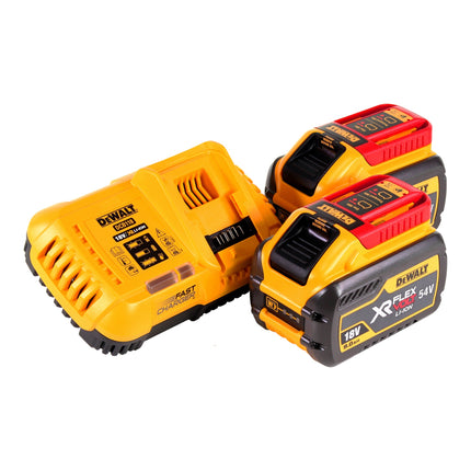 Akumulatorowa szlifierka kątowa DeWalt DCG 460 X2 54 V 230 mm + 2x akumulator 9,0 Ah + ładowarka