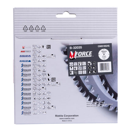 Tarcza pilarska Makita M-FORCE 185 x 30 x 2,0 mm 24 zęby ( B-32035 ) do drewna
