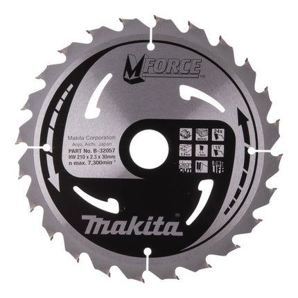 Tarcza pilarska Makita M-FORCE 210 x 30 x 2,3 mm 24 zęby ( B-32057 ) do drewna