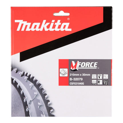 Tarcza pilarska Makita M-FORCE 210 x 30 x 2,3 mm 40 zębów ( B-32079 ) do drewna