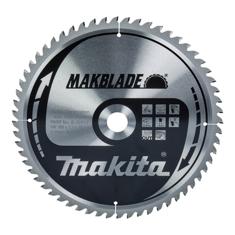 Piła tarczowa Makita MAKBLADE 305 x 30 x 2,3 mm 60 zębów ( B-32817 ) do drewna