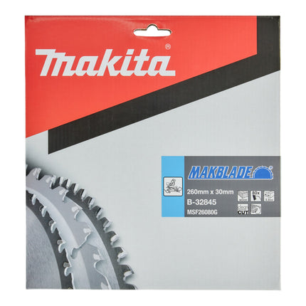 Piła tarczowa Makita MAKBLADE 260 x 30 x 2,3 mm 80 zębów ( B-32845 ) do drewna