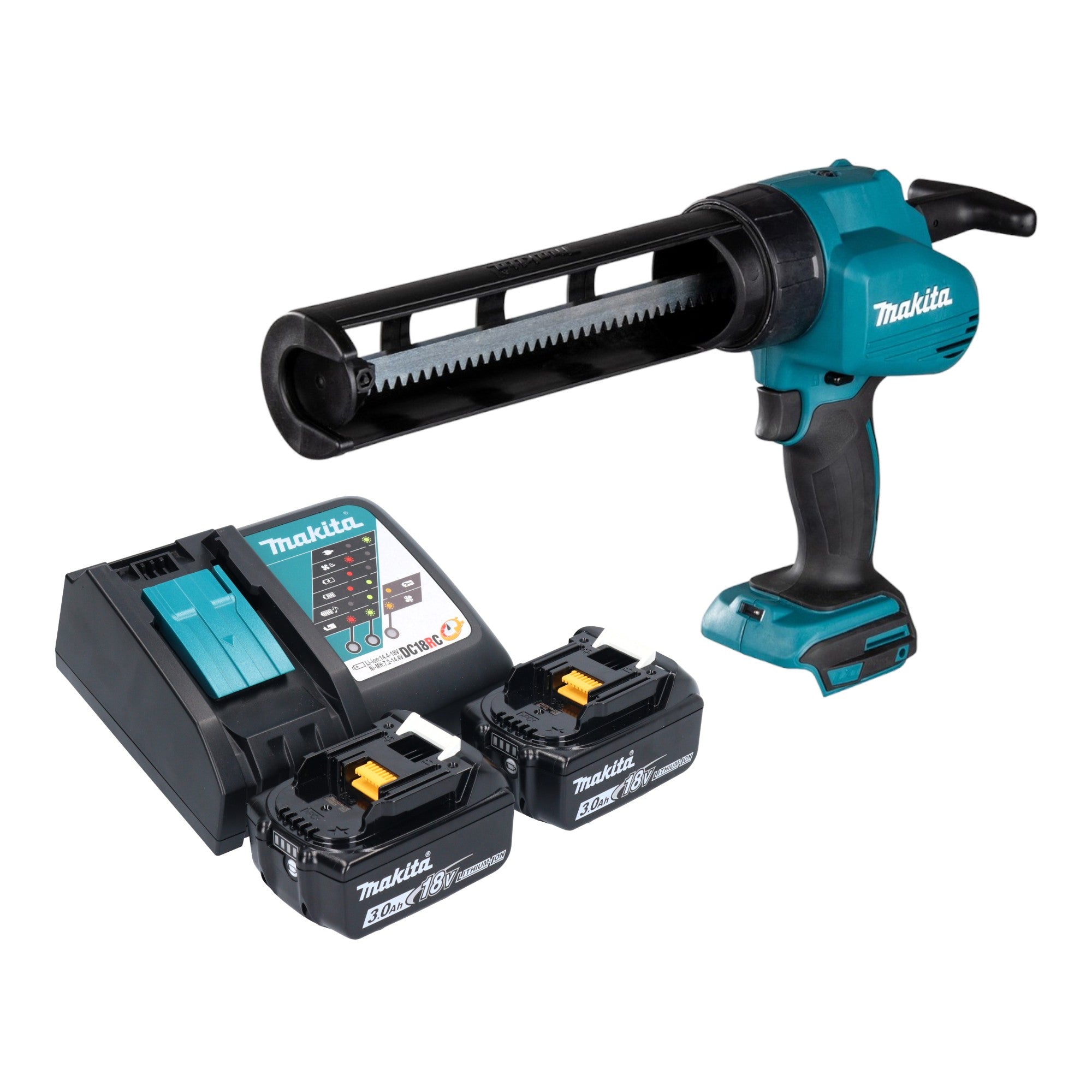Makita DCG 180 RF Akku Kartuschenpistole 18 V 2x Akku 3 0 Ah Ladegeraet 0 - toolbrothers