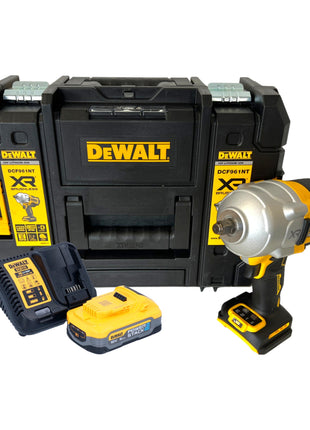 Akumulatorowy klucz udarowy DeWalt DCF 961 H1T 18 V 1632 Nm 1/2" bezszczotkowy + 1x akumulator Powerstack 5,0 Ah + ładowarka + TSTAK