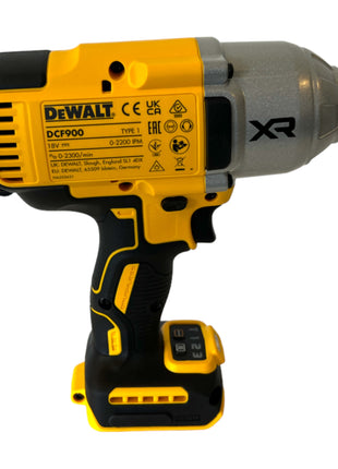 Akumulatorowy klucz udarowy DeWalt DCF 900 NT 18 V 1396 Nm 1/2" + 1x akumulator Powerstack 1,7 Ah + TSTAK - bez ładowarki