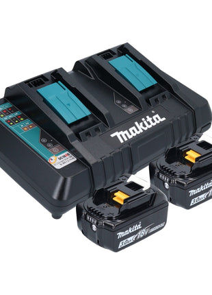 Hervidor de batería Makita DKT 360 PF2 36 V (2x 18 V) 0,8 L + 2x batería 3,0 Ah + cargador doble