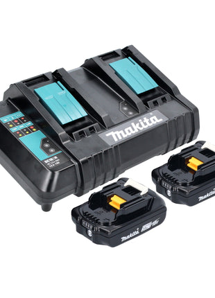 Makita DKT 360 CA2 Akku Wasserkocher 36 V ( 2x 18 V ) 0,8 L  + 2x Akku 2,0 Ah + Doppelladegerät