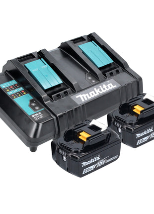 Hervidor de batería Makita DKT 360 CT2 36 V (2x 18 V) 0,8 L + 2x batería 5,0 Ah + cargador doble