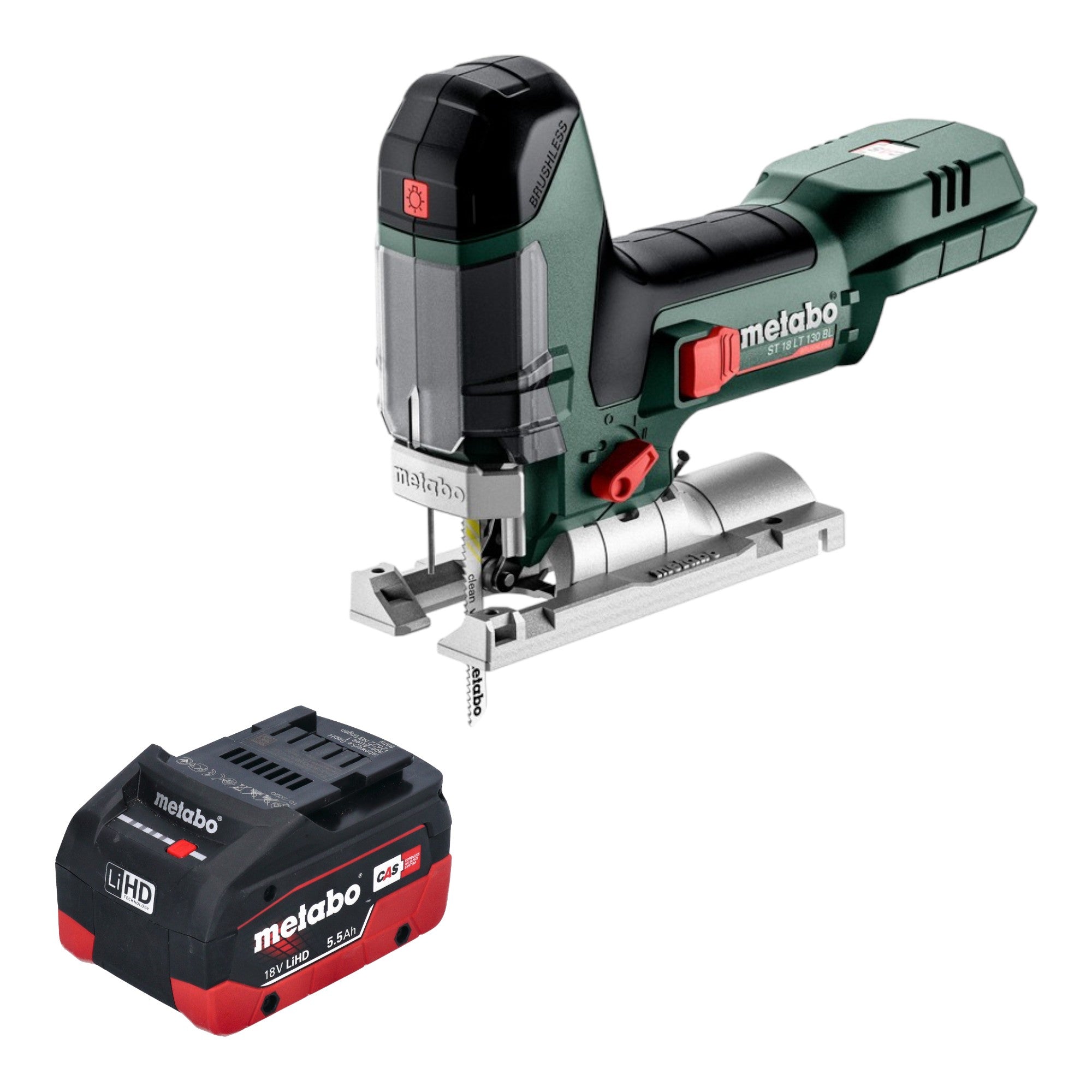 Metabo ST 18 LT 130 BL Akku Stichsaege 18 V 130 mm Brushless 1x LiHD Akku 5 5 Ah ohne Ladegeraet 0 - toolbrothers