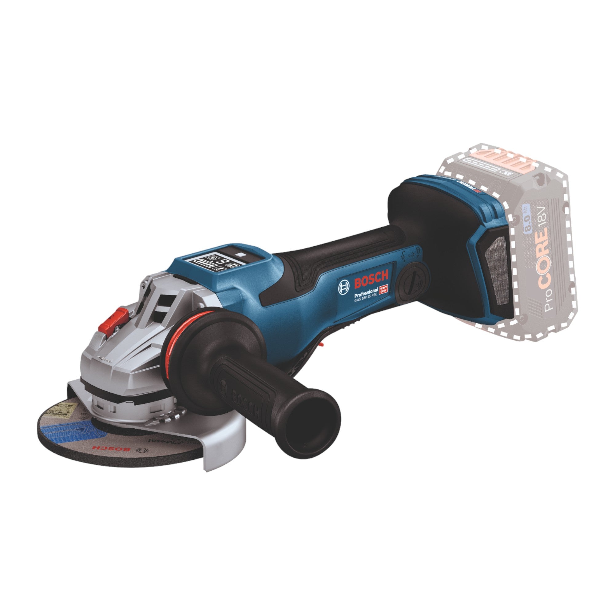 Bosch GWS 18V 15 PSC Professional Akku Winkelschleifer 18 V 125 mm BITURBO Brushless 2x Akku 5 0 Ah Ladegeraet L Boxx 1 - toolbrothers