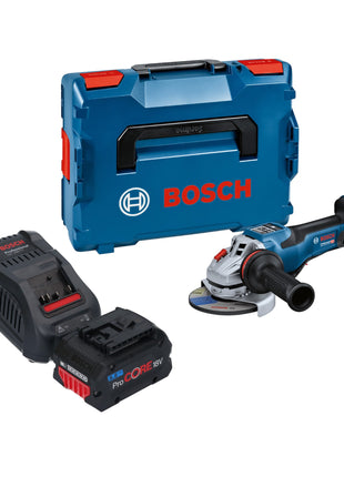 Bosch GWS 18V-15 PSC Professional Akku Winkelschleifer 18 V 125 mm BITURBO Brushless + 1x ProCORE Akku 5,5 Ah + Ladegerät + L-Boxx