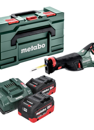 Metabo SSEP 18 LT Akku Säbelsäge 18 V 32 mm + 2x LiHD Akku 5,5 Ah + Ladegerät + Metabox