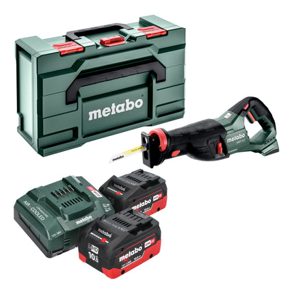 Akumulatorowa pilarka szablasta Metabo SSEP 18 LT 18 V 32 mm + 2x akumulator LiHD 10,0 Ah + ładowarka + Metabox