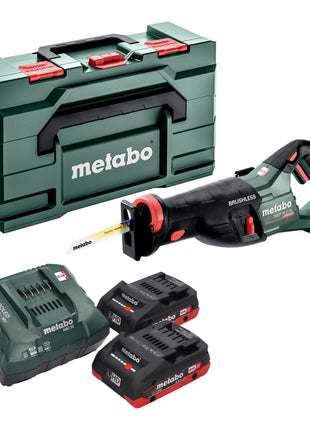 Metabo SSEP 18 LT BL Akku Säbelsäge 18 V 32 mm Brushless + 2x LiHD Akku 4,0 Ah + Ladegerät + Metabox