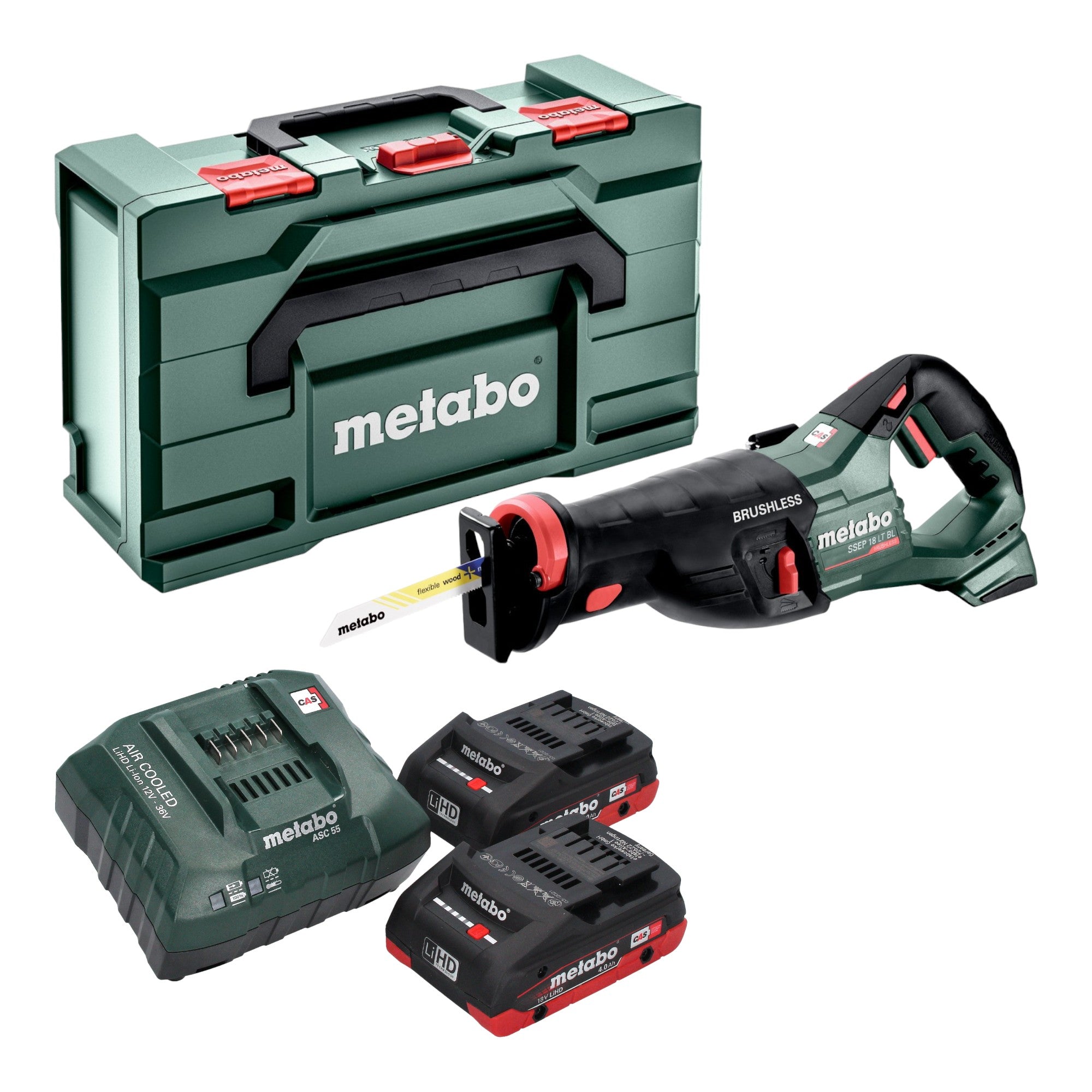 Metabo SSEP 18 LT BL Akku Saebelsaege 18 V 32 mm Brushless 2x LiHD Akku 4 0 Ah Ladegeraet Metabox 0 - toolbrothers