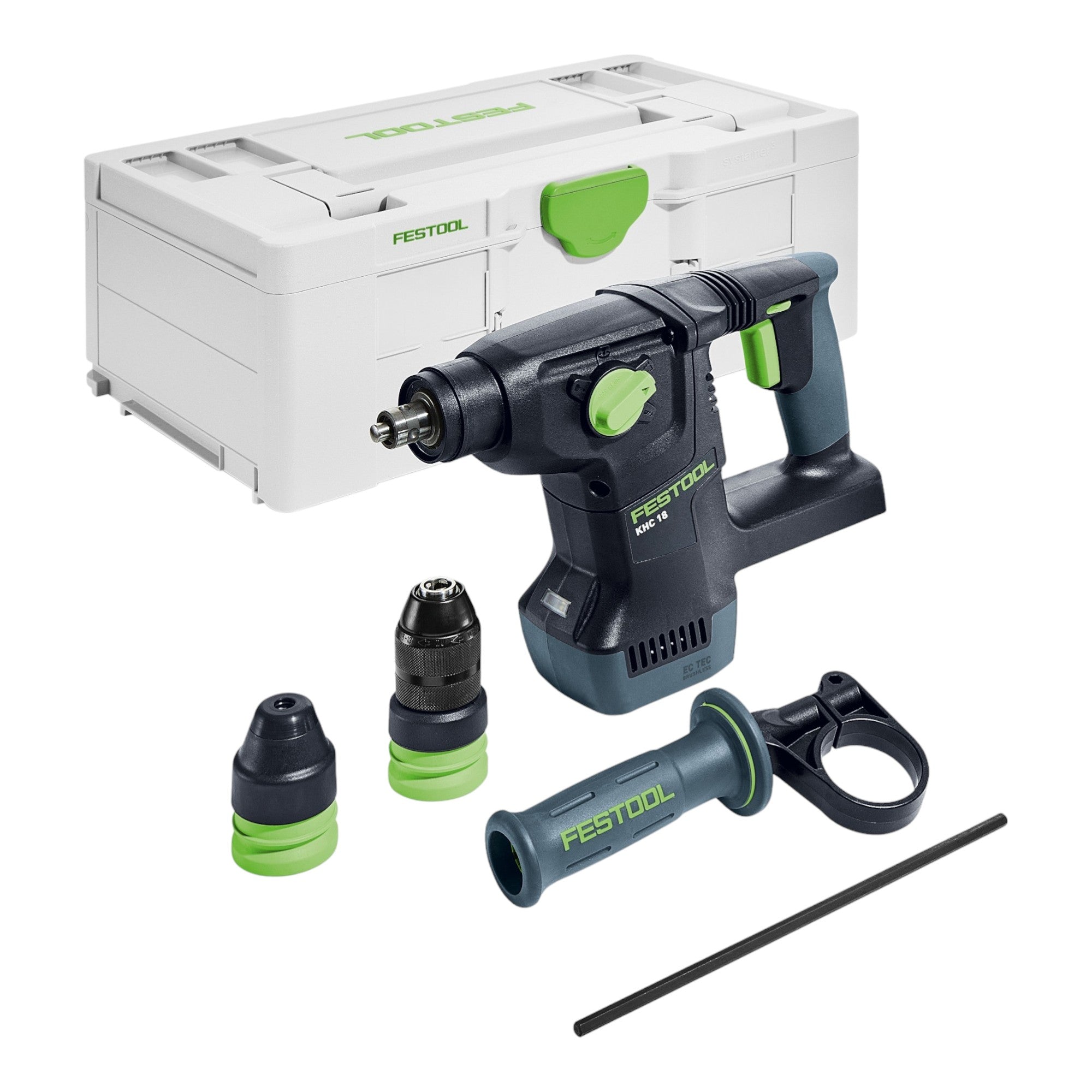 Festool KHC 18 EB Basic Akku Kombihammer 18 V 2 6 J SDS Plus Brushless 2x Akku 4 0 Ah Schnellladegeraet Systainer 1 - toolbrothers