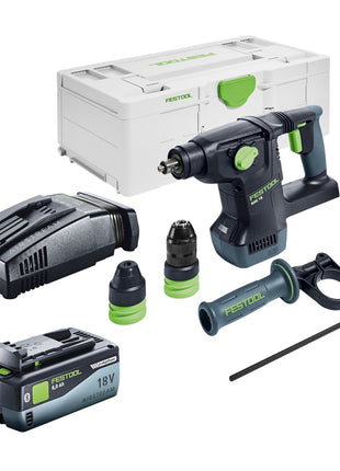 Festool KHC 18 EB-Basic martillo combinado a batería 18 V 2,6 J SDS-Plus sin escobillas + 1x batería 8,0 Ah + cargador rápido + systainer