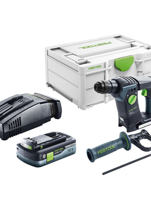 Akumulatorowa wiertarko-wkrętarka udarowa Festool BHC 18-Basic 18 V 1,8 J SDS Plus Brushless + 1x akumulator 4,0 Ah + szybka ładowarka + systainer