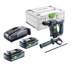 Akumulatorowa młotowiertarka Festool BHC 18-Basic 18 V 1,8 J SDS Plus Brushless + 2x akumulator 4,0 Ah + szybka ładowarka + systainer