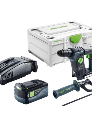 Akumulatorowa wiertarko-wkrętarka udarowa Festool BHC 18-Basic 18 V 1,8 J SDS Plus Brushless + 1x akumulator 5,0 Ah + szybka ładowarka + systainer