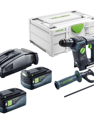 Festool BHC 18-Basic Akku Bohrhammer 18 V 1,8 J SDS Plus Brushless + 2x Akku 5,0 Ah + Schnellladegerät + Systainer