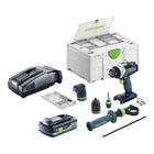 Festool TPC 18 4 I Basic Set Akku Schlagbohrschrauber 18 V 75 Nm Brushless 1x Akku 4 0 Ah Schnellladegeraet Systainer 0 - toolbrothers