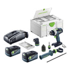 Festool TPC 18 4 I Basic Set Akku Schlagbohrschrauber 18 V 75 Nm Brushless 2x Akku 5 0 Ah Schnellladegeraet Systainer 0 - toolbrothers