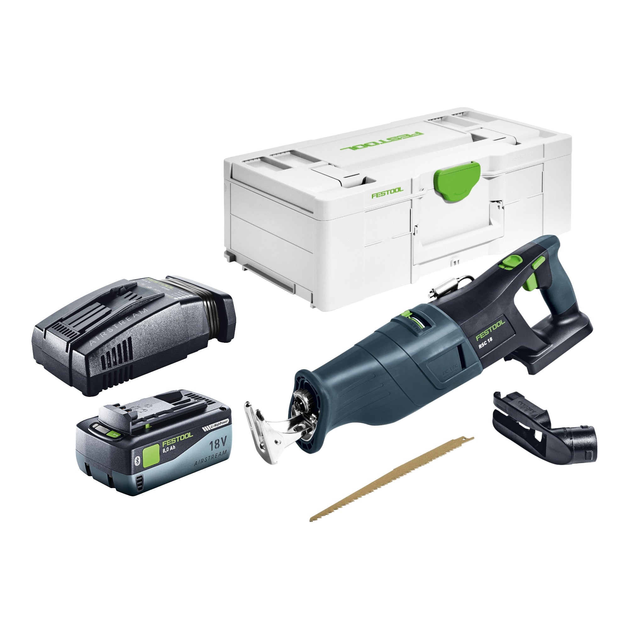 Festool RSC 18 EB Basic Akku Saebelsaege 18 V Brushless 1x Akku 8 0 Ah Schnellladegeraet Systainer 0 - toolbrothers
