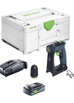 Festool CXS 18-Basic Akku Bohrschrauber 18 V 40 Nm Brushless + 1x Akku 4,0 Ah + Schnellladegerät + Systainer