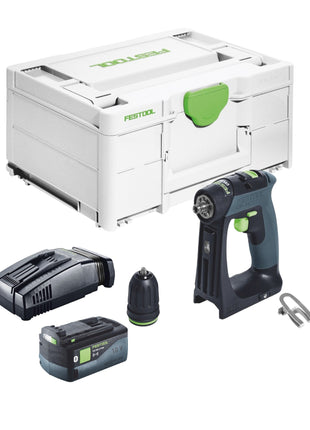 Festool CXS 18-Basic taladro atornillador a batería 18 V 40 Nm sin escobillas + 1x batería 5,0 Ah + cargador rápido + systainer