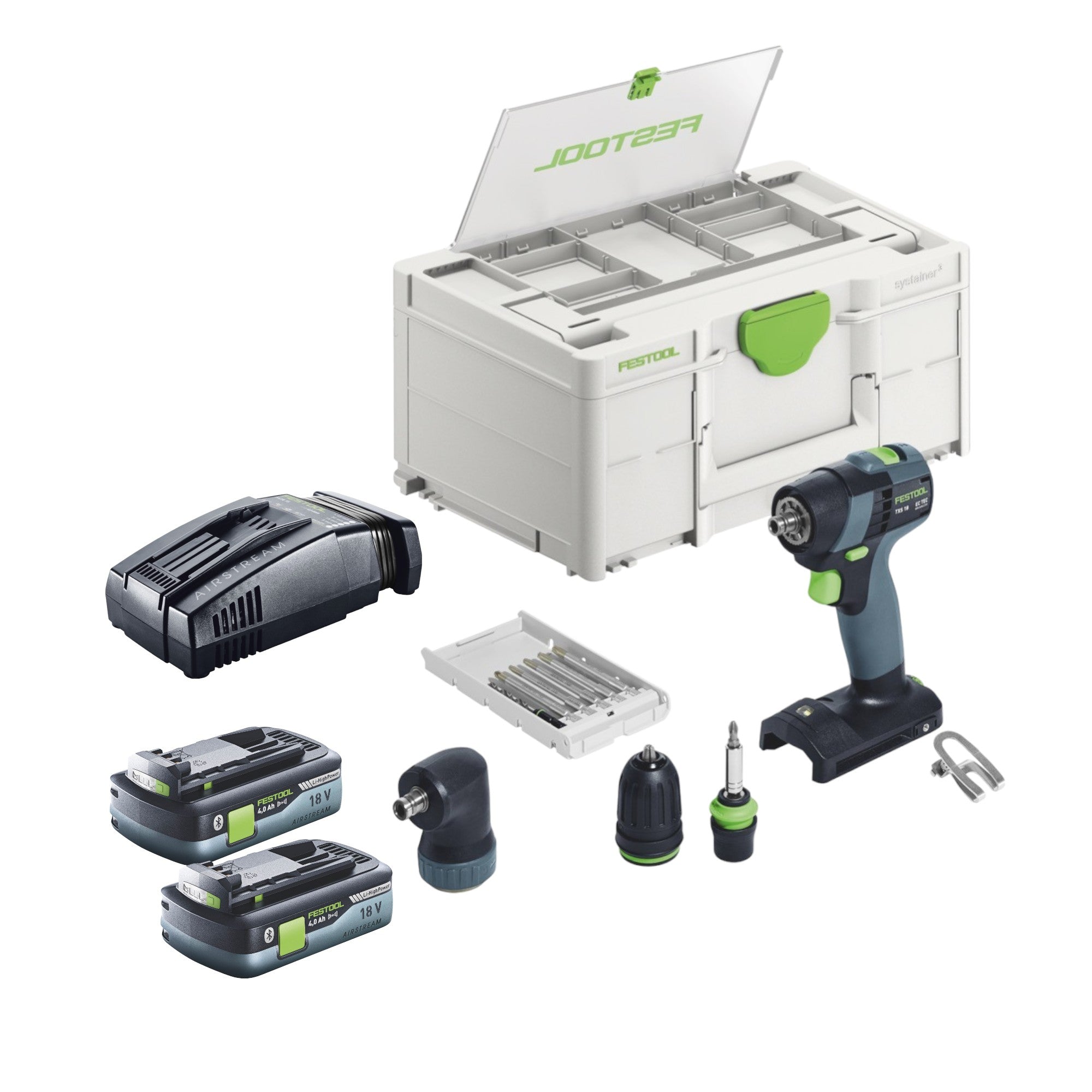 Festool TXS 18 Basic Set Akku Bohrschrauber 18 V 40 Nm Brushless 2x Akku 4 0 Ah Schnellladegeraet Systainer 0 - toolbrothers