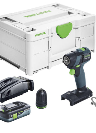 Festool TXS 18-Basic Perceuse-visseuse sans fil 18 V 40 Nm Brushless + 1x batterie 4,0 Ah + chargeur rapide + Systainer