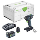 Festool TXS 18-Basic taladro atornillador a batería 18 V 40 Nm sin escobillas + 1x batería 5,0 Ah + cargador rápido + systainer