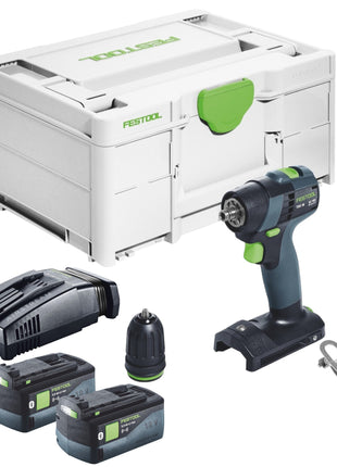 Festool TXS 18-Basic Perceuse-visseuse sans fil 18 V 40 Nm Brushless + 2x batterie 5,0 Ah + chargeur rapide + Systainer