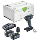 Festool TXS 18-Basic Perceuse-visseuse sans fil 18 V 40 Nm Brushless + 2x batterie 5,0 Ah + chargeur rapide + Systainer