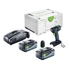 Akumulatorowa wiertarko-wkrętarka Festool TXS 18 Basic 18 V 40 Nm bezszczotkowa + 2x akumulator 8,0 Ah + szybka ładowarka + systainer