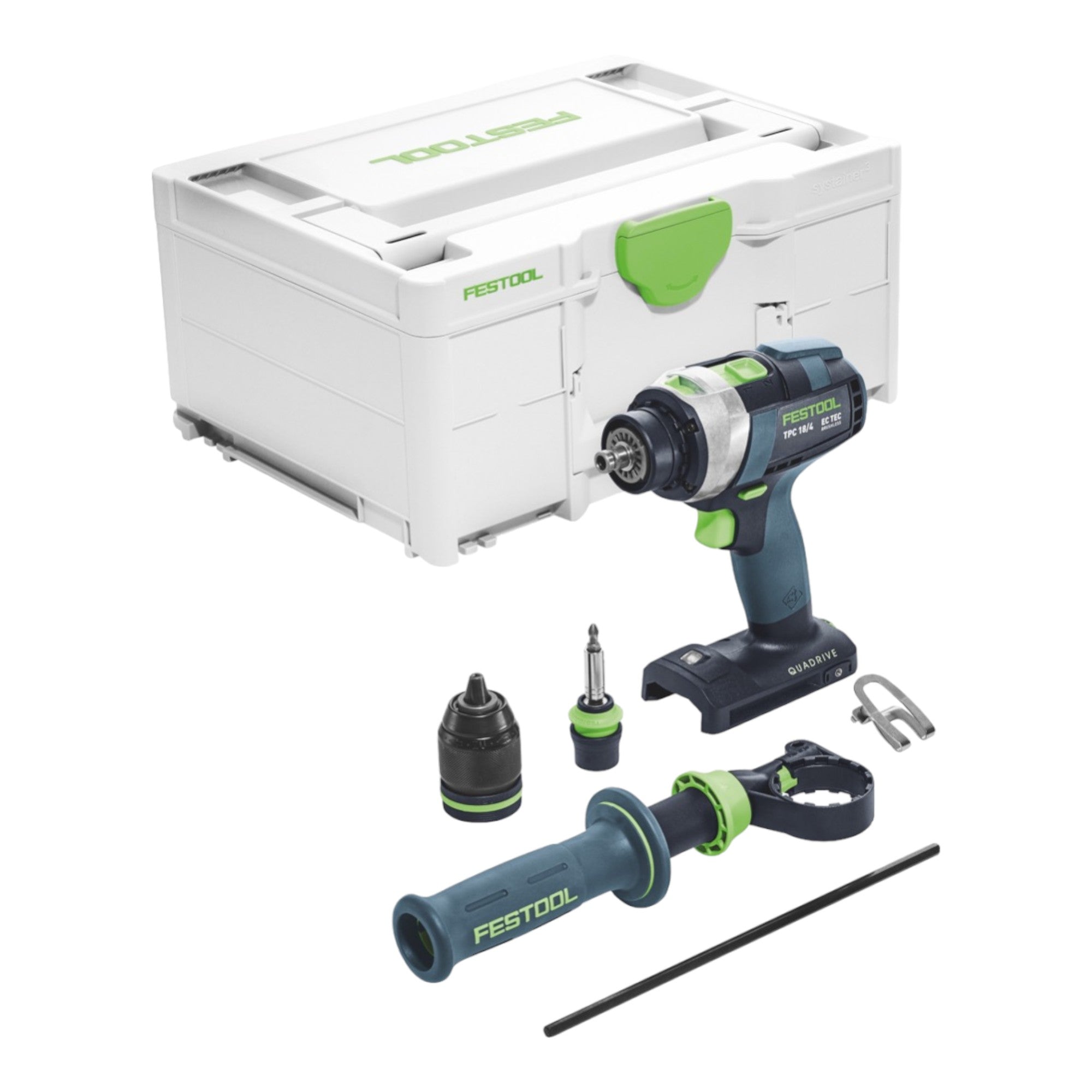 Festool TPC 18 4 I Basic Akku Schlagbohrschrauber 18 V 75 Nm 2x Akku 4 0 Ah Schnellladegeraet Systainer 1 - toolbrothers
