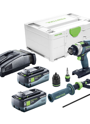 Festool TPC 18/4 I-Basic taladro percutor a batería 18 V 75 Nm + 2x baterías 8,0 Ah + cargador rápido + systainer