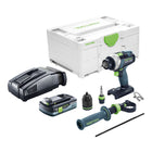 Festool TDC 18/4 I-Basic Akku Bohrschrauber 18 V 75 Nm Brushless + 1x Akku 4,0 Ah + Schnellladegerät + Systainer