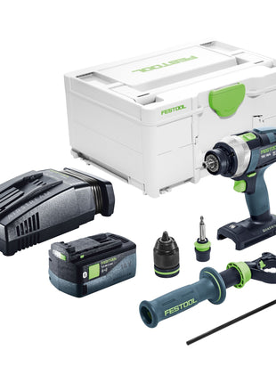 Festool TDC 18/4 I-Basic Akku Bohrschrauber 18 V 75 Nm Brushless + 1x Akku 5,0 Ah + Schnellladegerät + Systainer