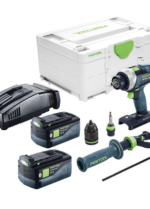 Festool TDC 18/4 I-Basic taladro atornillador a batería 18 V 75 Nm sin escobillas + 2 baterías 5,0 Ah + cargador rápido + systainer