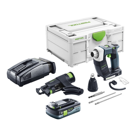 Festool DURADRIVE DWC 18-2500 Basic Akku Bauschrauber 18 V 18 Nm Brushless + 1x Akku 4,0 Ah + Schnellladegerät + Systainer