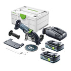 Festool DSC-AGC 18-125 FH Basic akumulatorowy system tnący z wolnej ręki 18 V 125 mm bezszczotkowy + 2x akumulator 4,0 Ah + szybka ładowarka + systainer