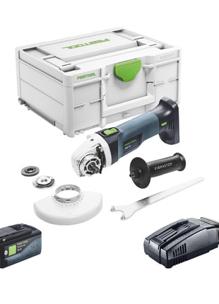 Festool AGC 18-125 EB-Basic Meuleuse d'angle sans fil 18 V 125 mm Brushless + 1x batterie 5,0 Ah + étui à chargement rapide + Systainer