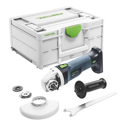 Festool AGC 18-125 EB-Basic akumulatorowa szlifierka kątowa 18 V 125 mm bezszczotkowa + 2x akumulator 5,0 Ah + szybka ładowarka + systainer