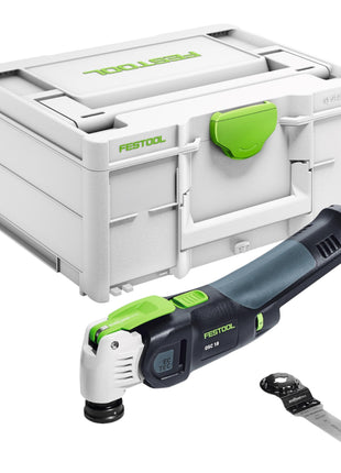 Festool VECTURO OSC 18 E-Basic akumulatorowe narzędzie oscylacyjne 18 V Starlock Max Brushless + 1x akumulator 4,0 Ah + szybka ładowarka + systainer