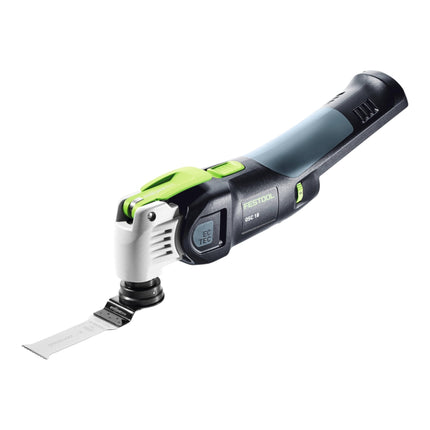 Festool VECTURO OSC 18 Basic akumulatorowe narzędzie oscylacyjne 18 V Starlock Max Brushless + 2x akumulator 8,0 Ah + szybka ładowarka + ładowarka sieciowa
