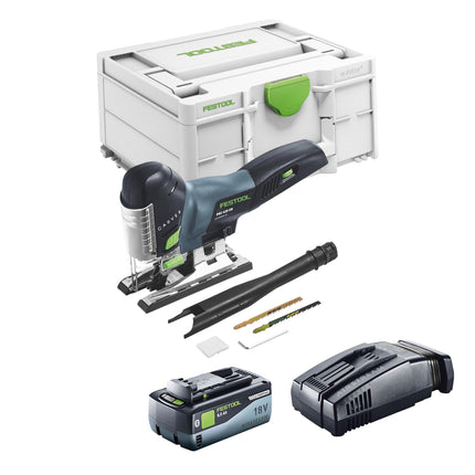 Festool CARVEX PSC 420 Basic akumulatorowa wyrzynarka wahadłowa 18 V 120 mm bezszczotkowa + 1x akumulator 8,0 Ah + szybka ładowarka + Systainer
