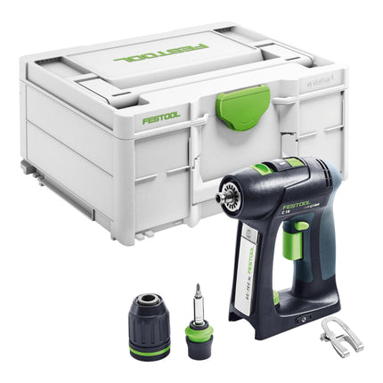 Festool C 18 Basic akumulatorowa wiertarko-wkrętarka 18 V 45 Nm bezszczotkowa + 2x akumulator 4,0 Ah + szybka ładowarka + systainer